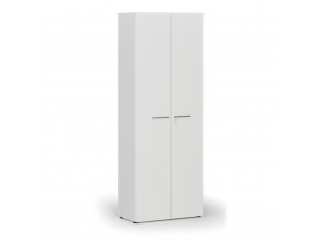 Kancelářská skříň s dveřmi PRIMO WHITE, 2128 x 800 x 420 mm, bílá