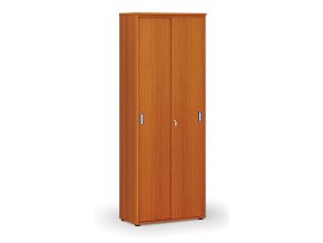 Kancelářská skříň se zasouvacími dveřmi PRIMO WOOD, 800 x 420 x 2128 mm, třešeň