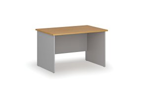 Kancelářský psací stůl PRIMO GRAY, 120x80 cm, šedá/buk