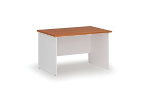 Kancelářský psací stůl PRIMO WHITE, 120x80 cm, bílá/třešeň