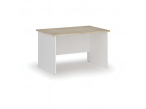Kancelářský psací stůl rovný PRIMO WHITE, 1200 x 800 mm, bílá/dub přírodní