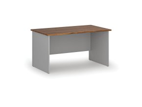 Kancelářský psací stůl PRIMO GRAY, 140x80 cm, šedá/ořech