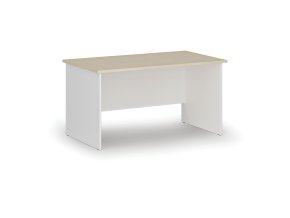 Kancelářský psací stůl PRIMO WHITE, 140x80 cm, bílá/bříza
