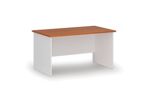 Kancelářský psací stůl PRIMO WHITE, 140x80 cm, bílá/třešeň