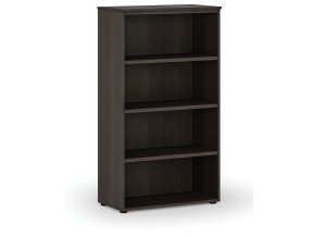 Kancelářský regál PRIMO WOOD, 800 x 420 x 1434 mm, wenge
