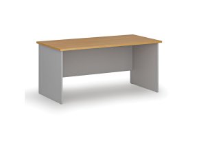 Kancelářský psací stůl PRIMO GRAY, 160x80 cm, šedá/buk