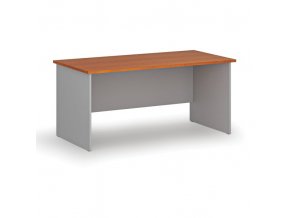 Kancelářský psací stůl rovný PRIMO GRAY, 1600 x 800 mm, šedá/třešeň