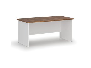 Kancelářský psací stůl PRIMO WHITE, 160x80 cm, bílá/ořech