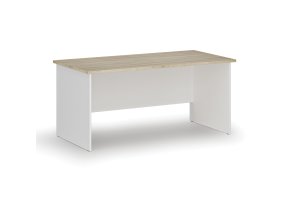 Kancelářský psací stůl PRIMO WHITE, 160x80 cm, bílá/dub přírodní