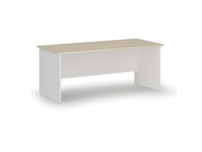Kancelářský psací stůl rovný PRIMO WHITE, 1800 x 800 mm, bílá/bříza