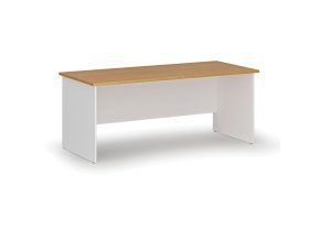 Kancelářský psací stůl PRIMO WHITE, 180x80 cm, bílá/buk