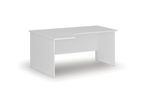 Rohový kancelářský psací stůl PRIMO WHITE, 160x120 cm, levý, bílá