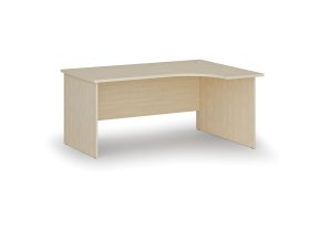 Rohový kancelářský psací stůl PRIMO WOOD, 160x120 cm, pravý, bříza