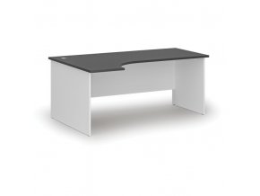 Kancelářský rohový pracovní stůl PRIMO WHITE, 1800 x 1200 mm, levý, bílá/grafit