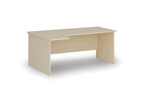 Rohový kancelářský psací stůl PRIMO WOOD, 180x120 cm, levý, bříza