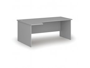 Kancelářský rohový pracovní stůl PRIMO GRAY, 1800 x 1200 mm, levý, šedá