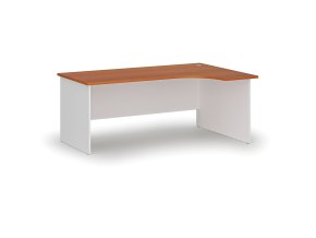 rohovy kancelarsky psaci stul primo white 180x120 cm pravy bila tresen 73735