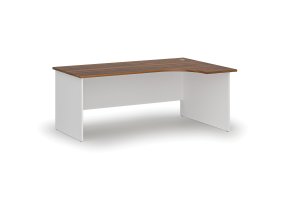 rohovy kancelarsky psaci stul primo white 180x120 cm pravy bila orech 73741