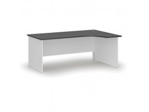 Kancelářský rohový pracovní stůl PRIMO WHITE, 1800 x 1200 mm, pravý, bílá/grafit