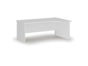 Rohový kancelářský psací stůl PRIMO WHITE, 180x120 cm, pravý, bílá