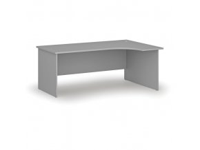 Kancelářský rohový pracovní stůl PRIMO GRAY, 1800 x 1200 mm, pravý, šedá
