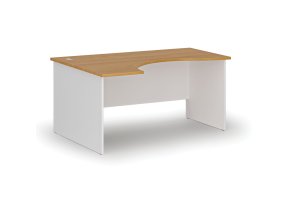 ergonomicky kancelarsky psaci stul primo white 160x120 cm levy bila buk 72383