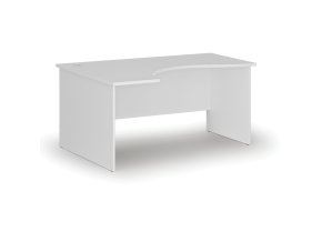 Ergonomický kancelářský psací stůl PRIMO WHITE, 160x120 cm, levý, bílá