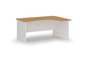 ergonomicky kancelarsky psaci stul primo white 160x120 cm pravy bila buk 72525