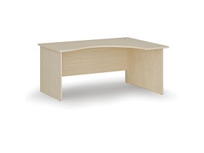 Ergonomický kancelářský psací stůl PRIMO WOOD, 160x120 cm, pravý, bříza