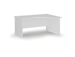 Ergonomický kancelářský psací stůl PRIMO WHITE, 160x120 cm, pravý, bílá