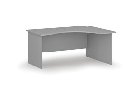 Ergonomický kancelářský psací stůl PRIMO GRAY, 160x120 cm, pravý, šedá