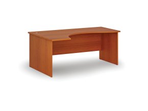 Ergonomický kancelářský psací stůl PRIMO WOOD, 180x120 cm, levý, třešeň