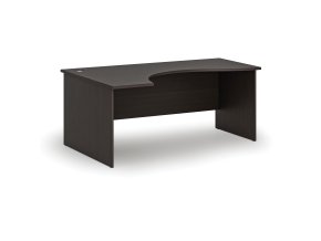 Ergonomický kancelářský psací stůl PRIMO WOOD, 180x120 cm, levý, wenge