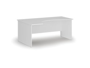 Ergonomický kancelářský psací stůl PRIMO WHITE, 180x120 cm, levý, bílá