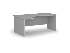 Ergonomický kancelářský psací stůl PRIMO GRAY, 180x120 cm, levý, šedá