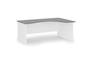 ergonomicky kancelarsky psaci stul primo white 180x120 cm pravy bila grafit 105951