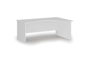 Ergonomický kancelářský psací stůl PRIMO WHITE, 180x120 cm, pravý, bílá