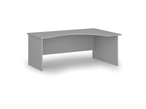 Ergonomický kancelářský psací stůl PRIMO GRAY, 180x120 cm, pravý, šedá