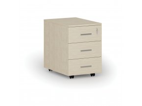 Kancelářský mobilní kontejner PRIMO WOOD, 3 zásuvky, bříza