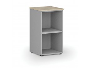 Kancelářský regál PRIMO GRAY, 740 x 400 x 420 mm, šedá/dub přírodní