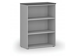 Kancelářský regál PRIMO GRAY, 1087 x 800 x 420 mm, šedá/grafit