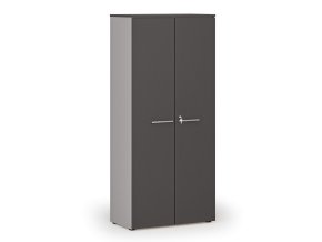 kancelarska skrin s dvermi primo gray 800 x 420 x 1781 mm seda grafit 143505