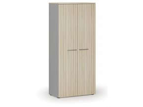 Šatní skříň s výsuvem PRIMO GRAY, 1781 x 800 x 420 mm, šedá/dub přírodní