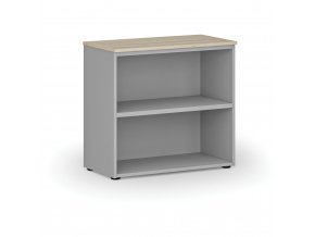 Kancelářský regál PRIMO GRAY, 740 x 800 x 420 mm, šedá/dub přírodní