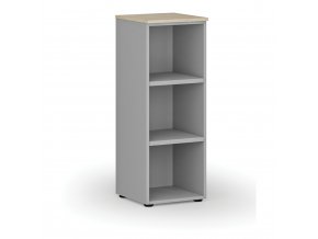 Kancelářský regál PRIMO GRAY, 1087 x 400 x 420 mm, šedá/dub přírodní