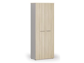 kancelarska skrin s dvermi primo gray 800 x 420 x 2128 mm seda dub prirodni 143534