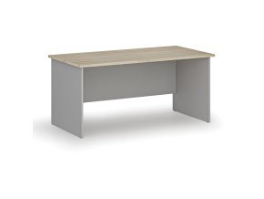 Kancelářský psací stůl PRIMO GRAY, 160x80 cm, šedá/dub přírodní