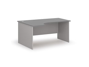 Rohový kancelářský psací stůl PRIMO GRAY, 160x120 cm, levý, šedá/grafit