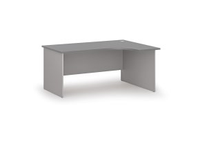 rohovy kancelarsky psaci stul primo gray 160x120 cm pravy seda grafit 105960
