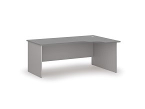 Rohový kancelářský psací stůl PRIMO GRAY, 180x120 cm, pravý, šedá/grafit